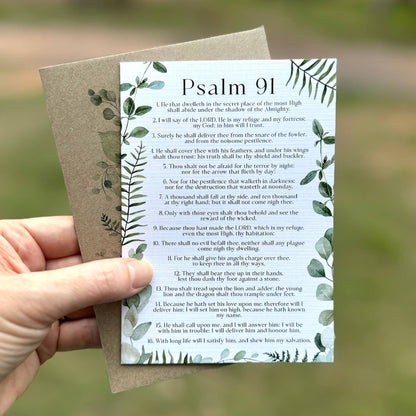 Psalm 91 Christian Card - Neutral