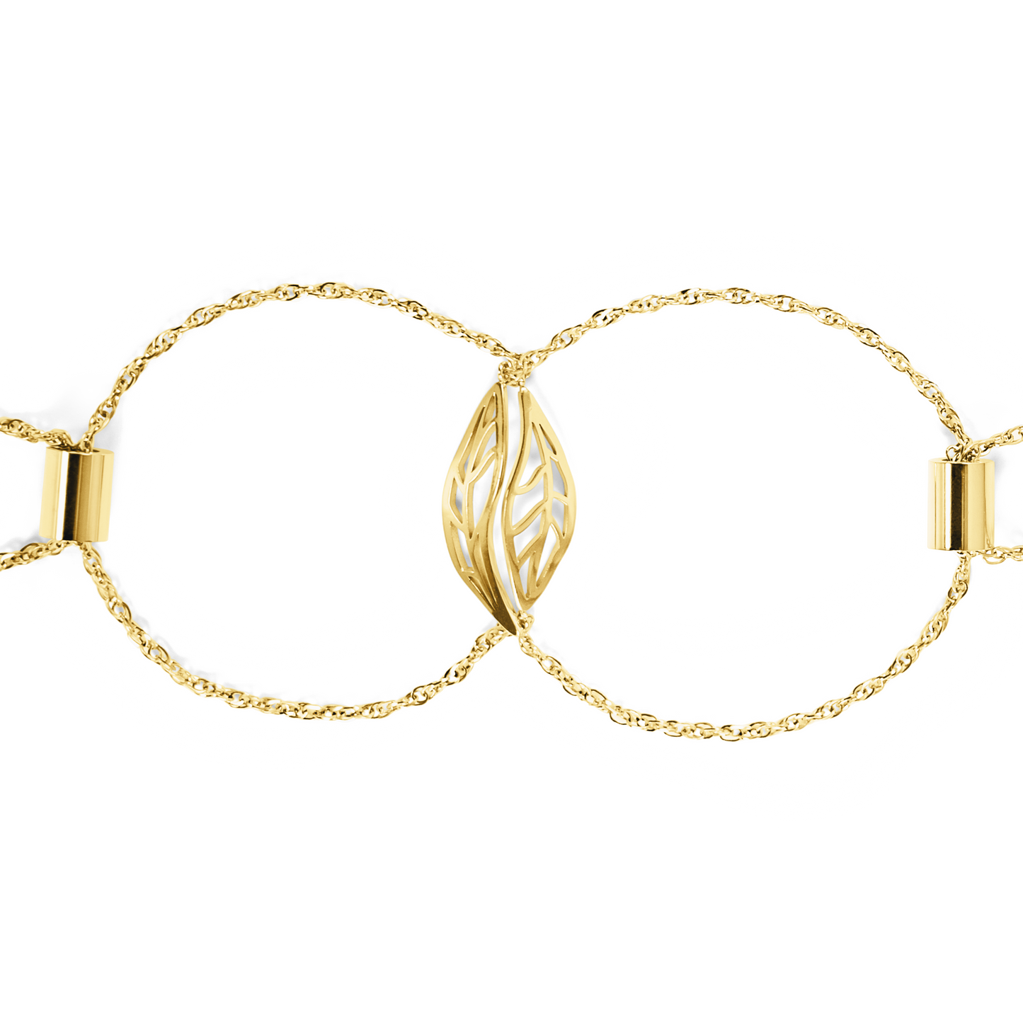 Embracing Peace Bracelet Set: Gold (set of two)