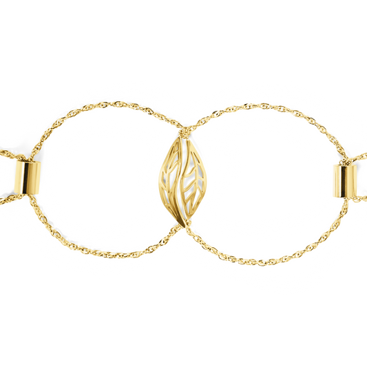 Embracing Peace Bracelet Set: Gold (set of two)