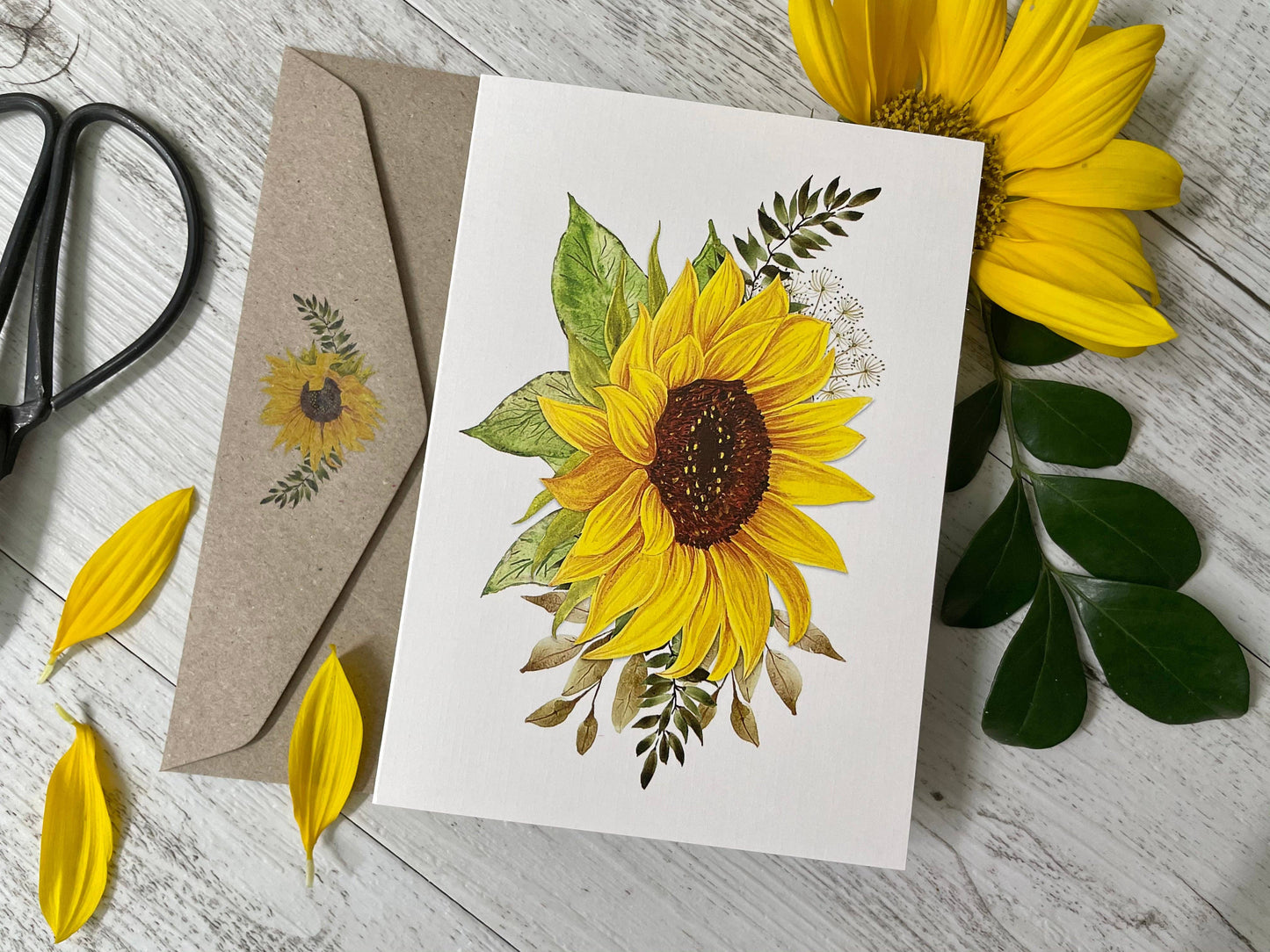 SUNFLOWERS cards set of 4: Mini set