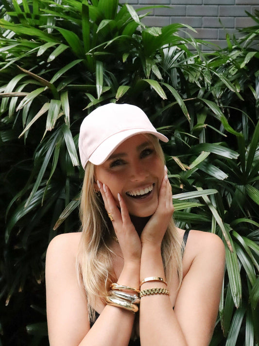 Pink Cotton Baseball Cap