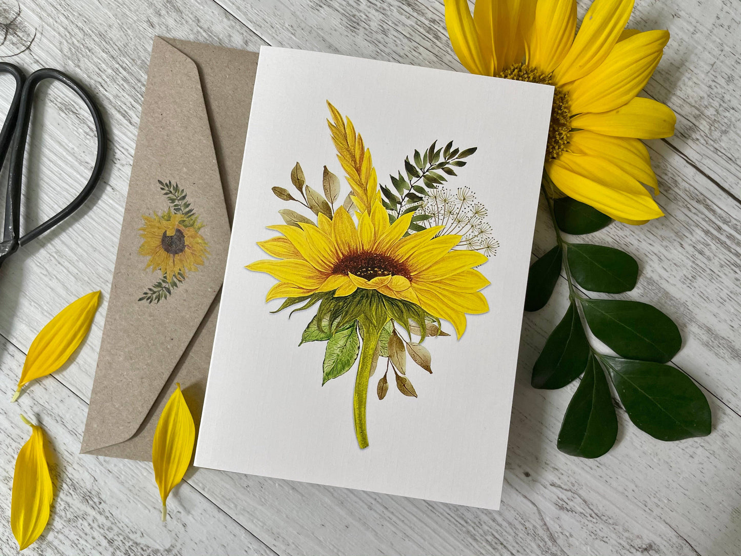 SUNFLOWERS cards set of 4: Mini set