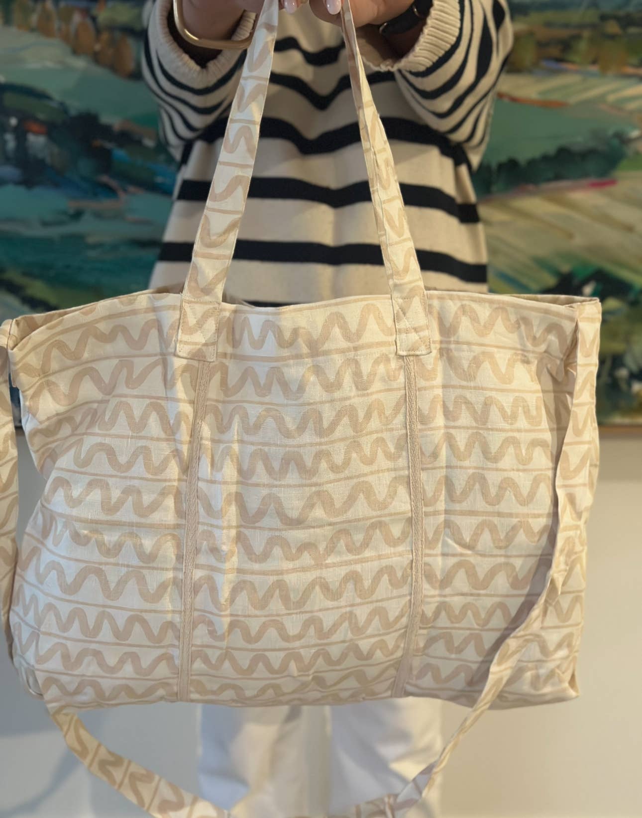 Day Tripper Tote Bag - Latte Viennetta