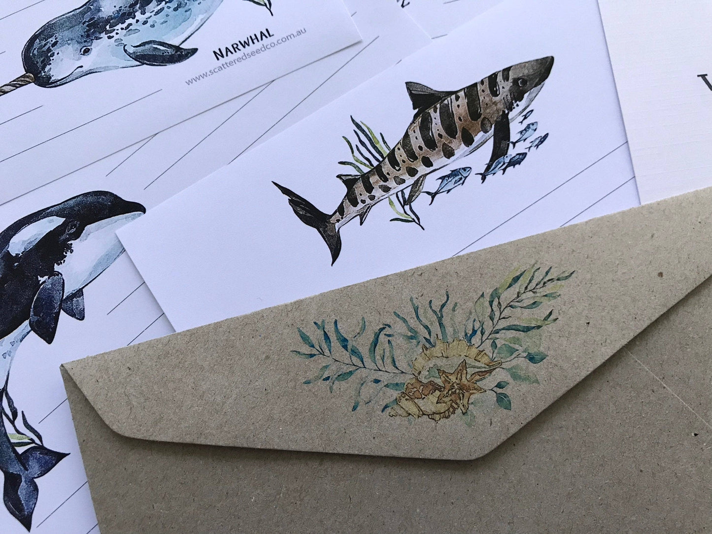 OCEAN FRIENDS Letter Writing Paper Set- FOR KIDS