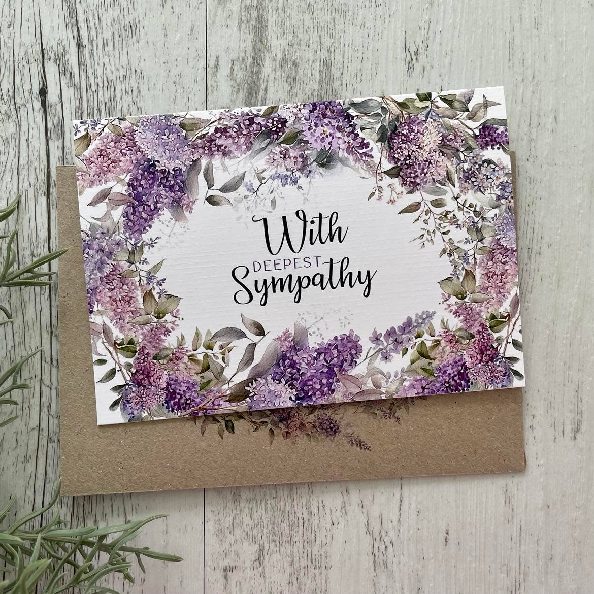 Sweet Lilacs card - With Deepest Sympathy Card