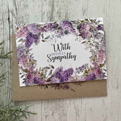 Sweet Lilacs card - With Deepest Sympathy Card