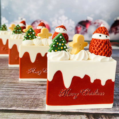 Handmade Artisan Christmas Soap | Christmas Fantasia | Champagne & Strawberry Scent