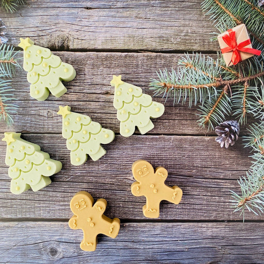Handmade Artisan Christmas Soap | Gingerbread Man | Warm Gingerbread, Caramel & Vanilla Scent