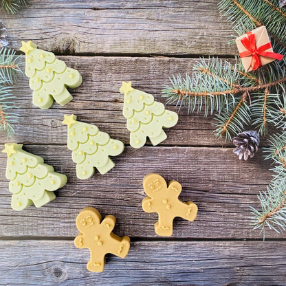 Handmade Artisan Christmas Soap | Gingerbread Man | Warm Gingerbread, Caramel & Vanilla Scent