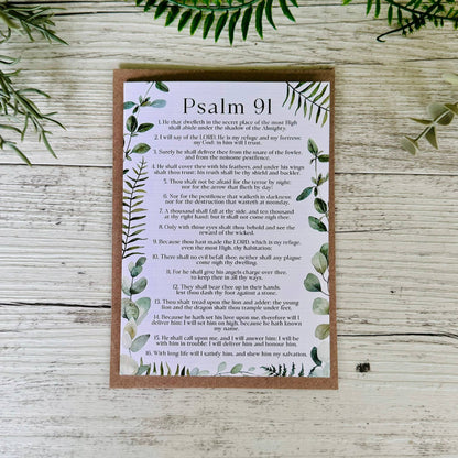 Psalm 91 Christian Card - Neutral