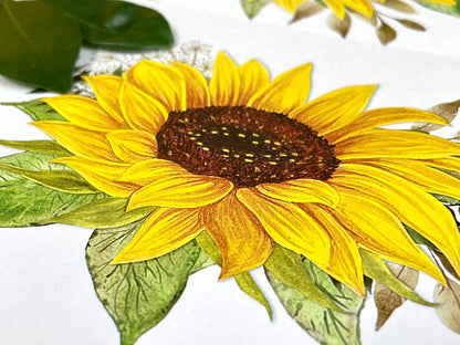 SUNFLOWERS cards set of 4: Mini set